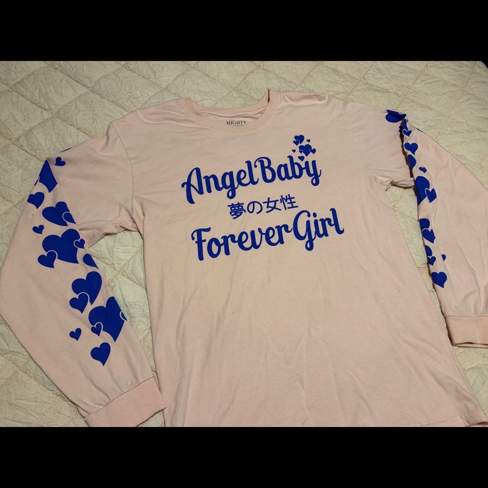 Forever girl angel baby pink long sleeve top
